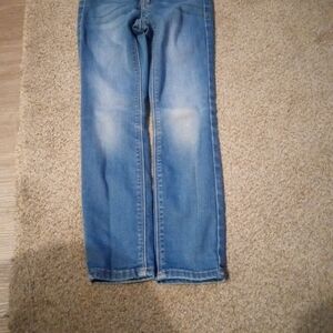 Blue Super Skinny Jeans with Distressed Details-children's